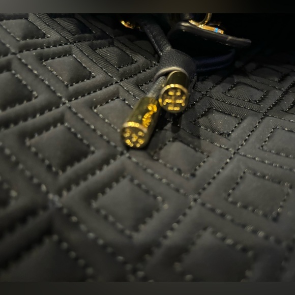 Tory Burch Quilted Nylon Navy Backpack - Picture 9 of 14